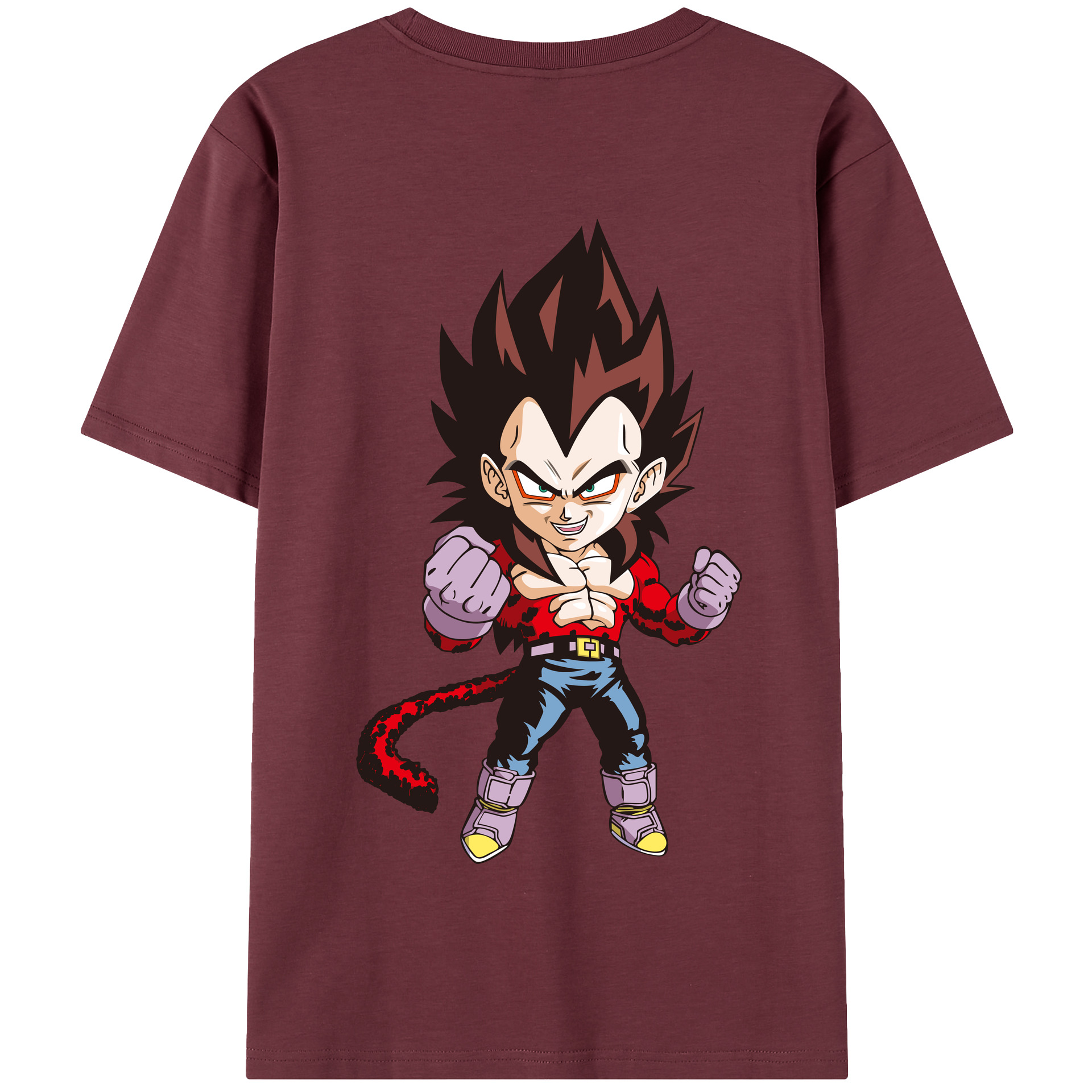 （画像用） ドラゴンボール ベジータ四世（Bejīta Yonsei）DRAGON BALL Vegeta IV 綿100％半袖Tシャツ（背面プリント）